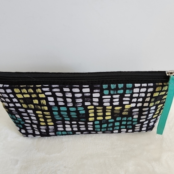 IGLOO Lunch Lined Black White Mint Green Yellow Clutch Bag - Picture 6 of 10